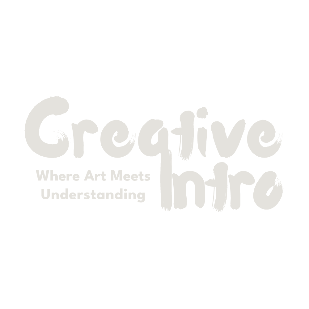 Creative Intro Logo with Tagline in White Text